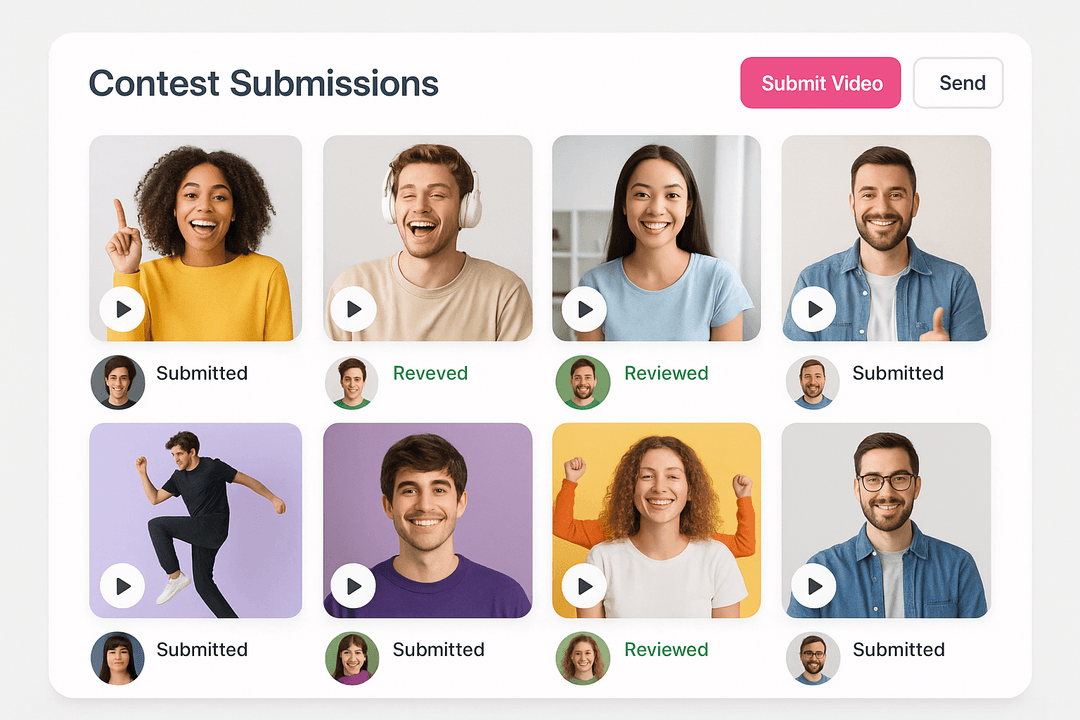 Creators submit videos